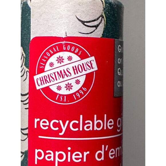 Christmas House Ole Saint Nic Style Gift Holiday Christmas Wrapping Paper 37Sq" - Picture 2 of 4